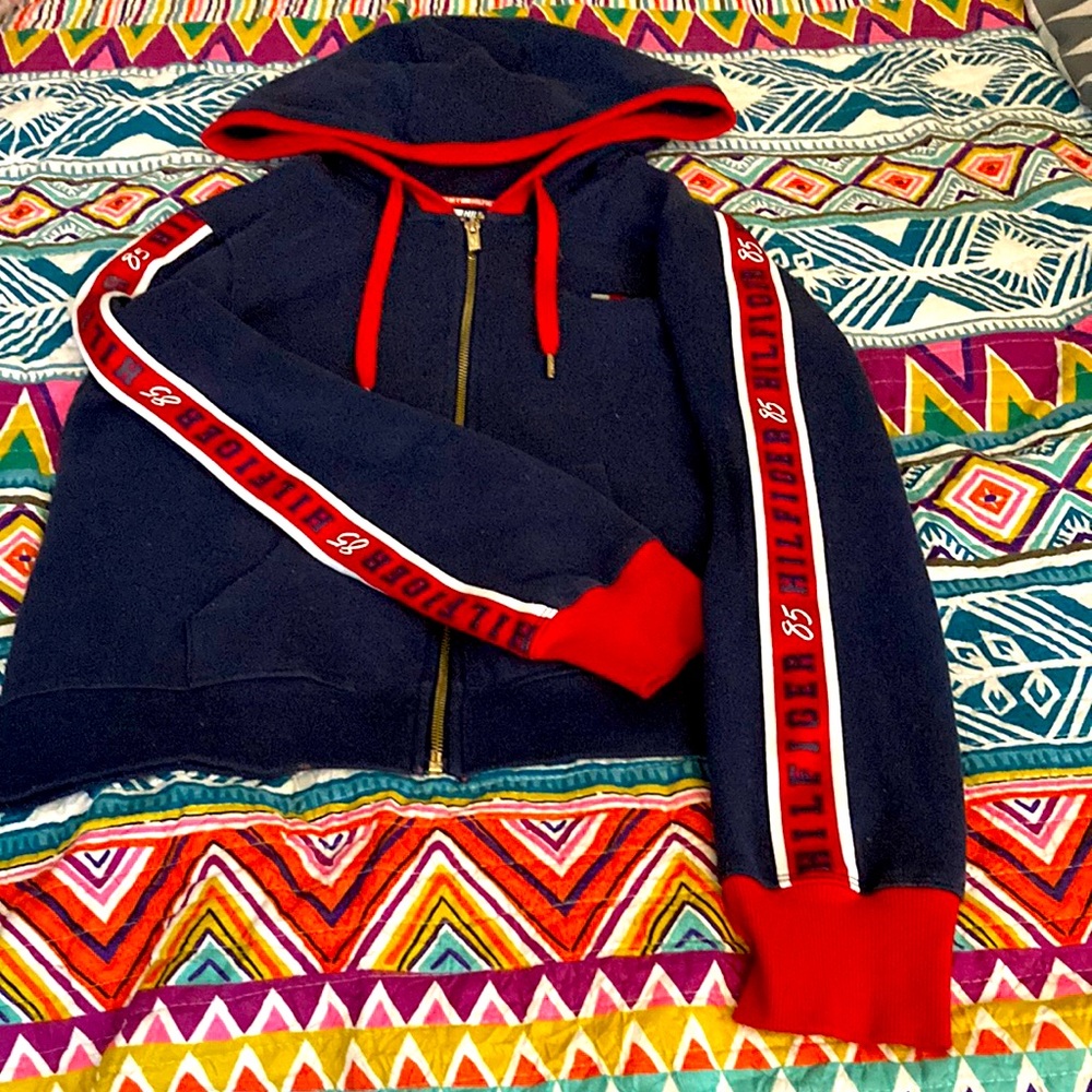 Tommy Hilfiger Blue/Red Trim Sweat Jacket